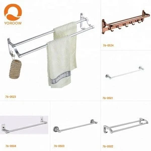 Sanitary ware double bars rail bathroom accessories towel rack