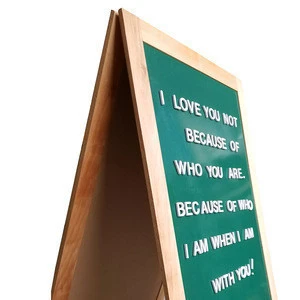 Seatrend Magnetic Wooden Double-Sided Writing Chalk Board ,A frame Advertising Board for Coffee Shops or Restaurants