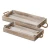 Import Set of 2 living room dinner table decor rustic wood tray rope handles from China