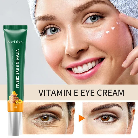 SheDiary Anti Aging Fine Lines Tightening Brightening Hyaluronic Acid Vitamin E Caffeine Under Eye Cream