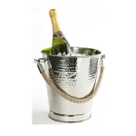 Shinny Polished And Nickel Plated Designer Metal Vine Cooler For Luxury Kitchens Bars Ice Bucket Premium Quality Beer Chiller