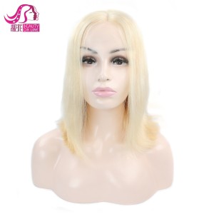 Short Hair Virgin Hair with Lace Frontal 613 Blonde Human Hair Wig