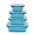 Import Silicone Food Storage Containers with BPA Free  Plastic Lids - Set of 4 Small and Large Collapsible Meal Container from China