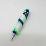 Silicone honey straw titanium nail smoking pipe straw concentrate wax rolling rig  smoking pipe