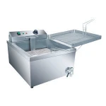 Single cylinder double baskets electric potato chips fryer machine on sale