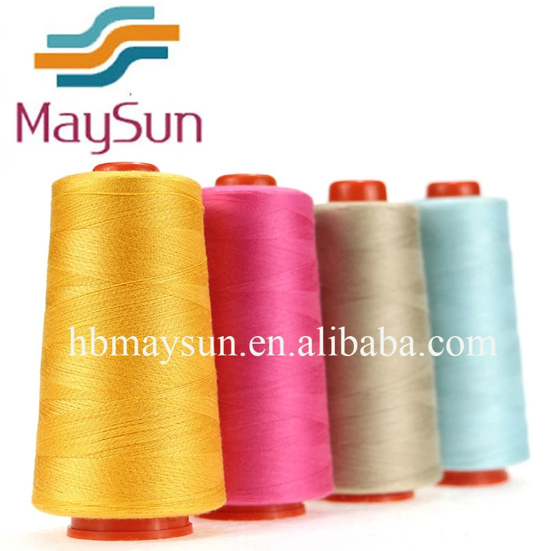 Sinopec Yizheng Fiber 40/2 40s/2 100% Virgin Ring  Spun Polyester Dyed Yarn
