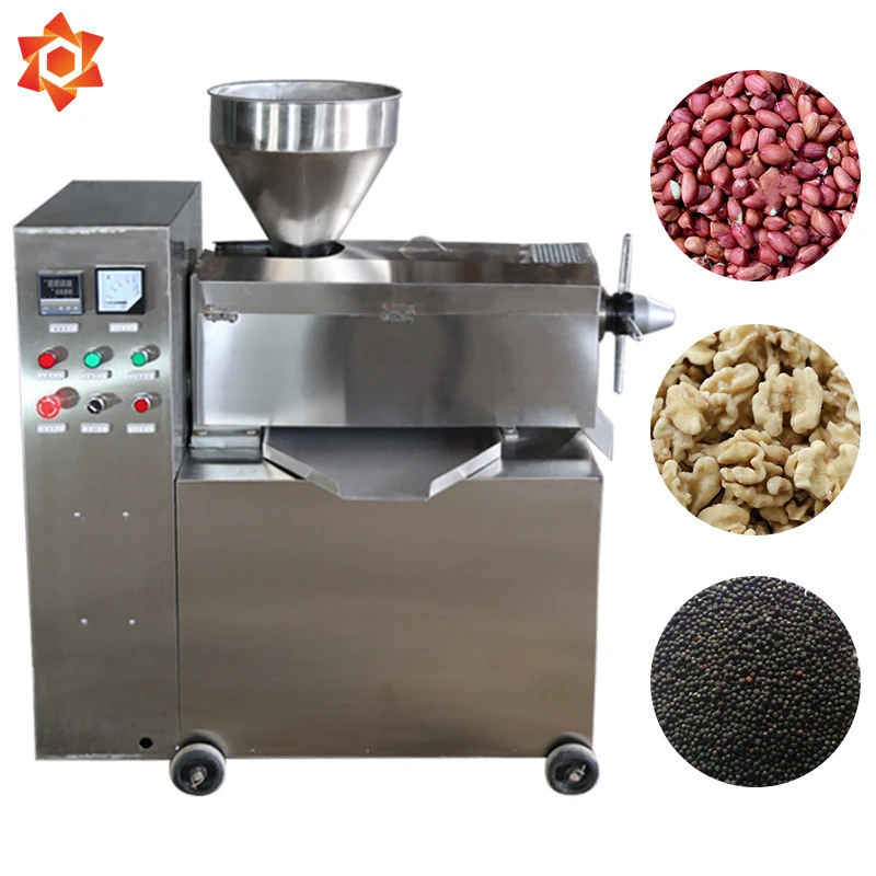 Small soybean palm production olive cold press seed presser oil collecting machine
