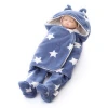 Soft Warm Separated Legs stripy Baby Sleeping bags Thick Fleece Swaddling Blankets