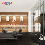 Solid wood cloakroom assemble dressing room open wardrobe design