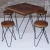 Import Solid Wood Metal Industrial Restaurant Table Set Furniture from Indonesia