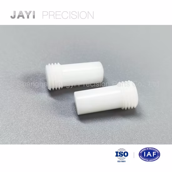 China Custom Plastic Insulator CNC Parts, White POM Threaded Solid Locating Pins