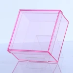 Square acrylic plastic box Clear Acrylic Flower Box Valentine Acrylic  gift jewelry box
