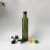 Import square amber green glass olive oil bottle with green plastic screw cap aluminium ROPP lid from China