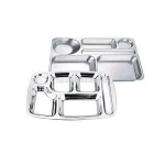 Stainless steel fast food/snack plate/dish