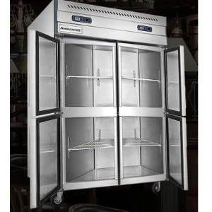 stainless steel kitchen freezers refrigerator frozen four-door upright freezer air cooled
