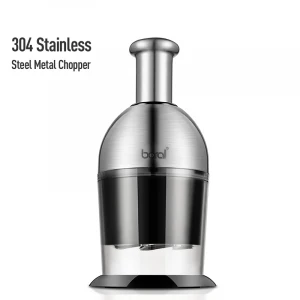 Stainless steel metal quick chopper easy to clean food processing chopper