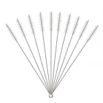 Stainless Steel Milk Tube Brushes Nylon Straw Cleaning Brush