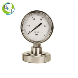 Stainless steel sanitary clamped diaphragm pressure gauge