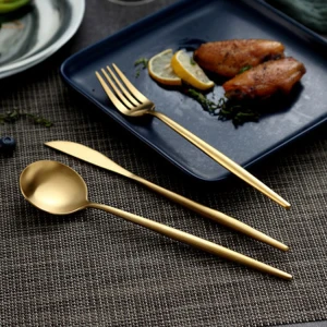 Stainless steel tableware steak knife fork spoon and chopsticks customized stirring coffee spoon Flatware Tableware Cutlery Set