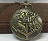 Steampunk Hogwarts School of Witchcraft and Wizardry Golden Snitch Quartz Pocket Watch Sweater Necklace Chain