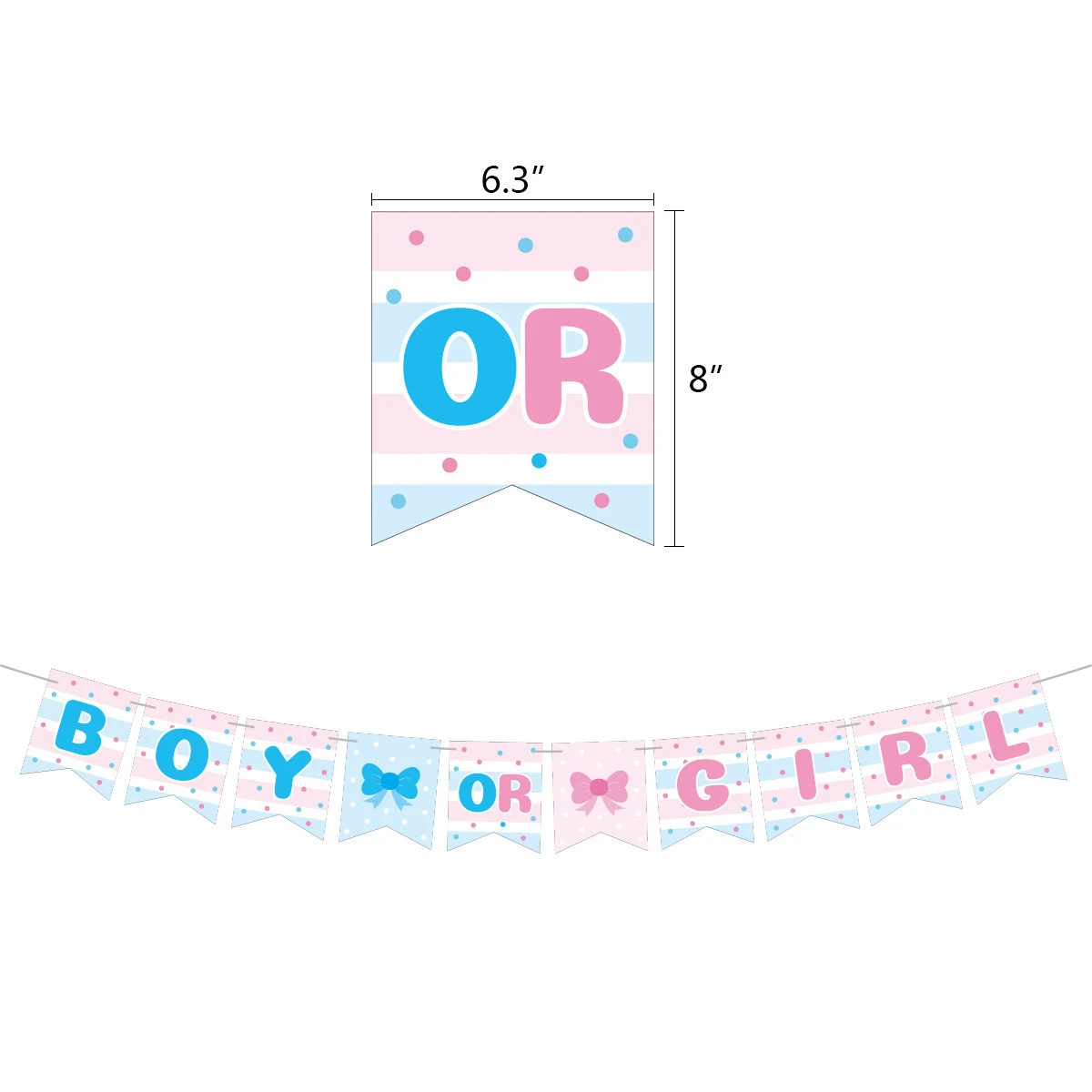 Stone Original Design  Amazon Hot Sell Boy or Girl Gender Reveal Banner Party, Baby shower Decoration Supplies