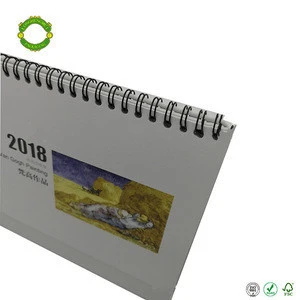 Sublimation custom 2018 desktop calendar cardboard paper calendar