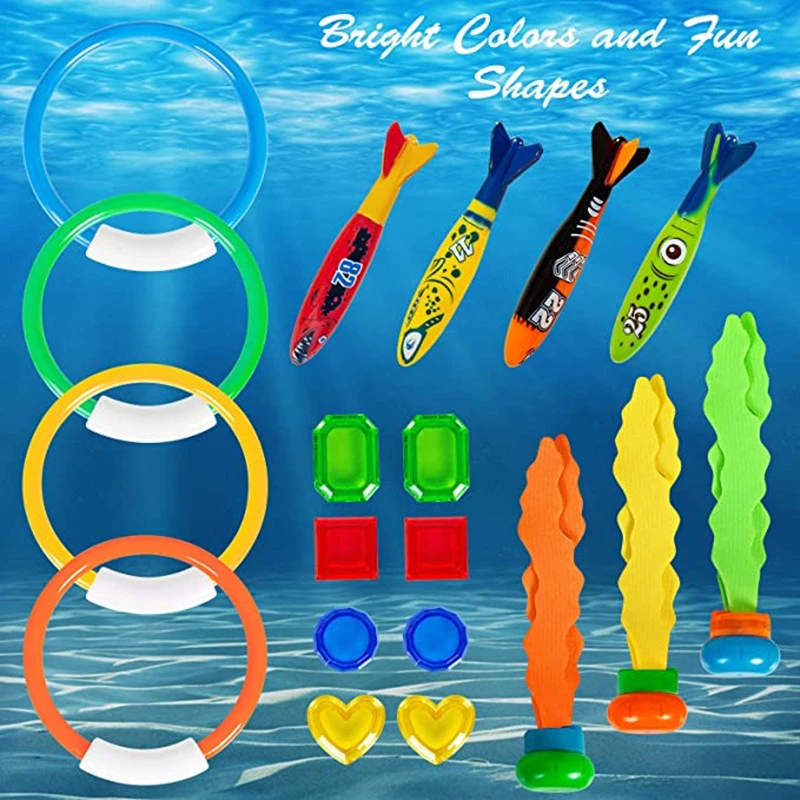 Summer Swimming Pool Diving Toys Set Children Outdoor Underwater Dive Swim Sport Training Toys Underwater Game Play Toy Set