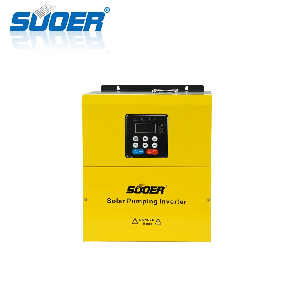 Suoer 380V 5500w 5.5kw Three-phase pumping inverter 50hz 60hz fan cooling solar water pumping inverter