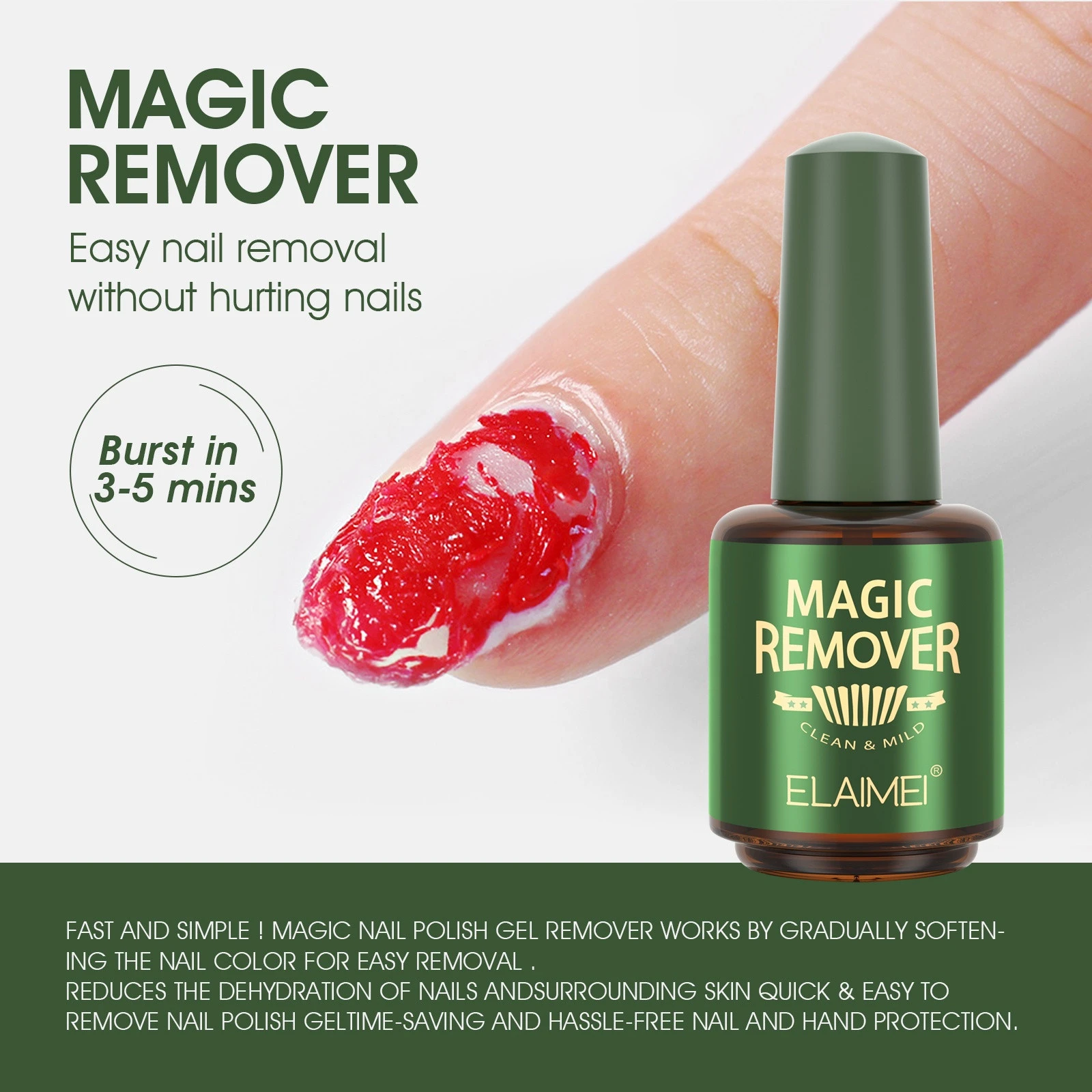 Super Popular Magic Nail Remover Cream Fast and Safe Gel Nail Polish Remover Soak off Cleaner