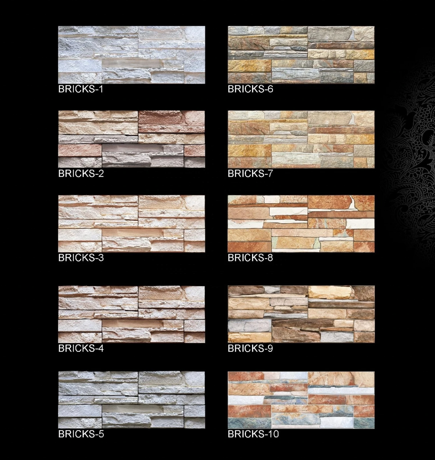 Superb Quality Digital Ceramic Exterior Wall Cladding Elevation Tiles 600*200mm