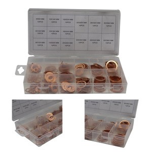 SYD-1022 180pc Copper Washer Assortment Set for Automotive Household Electrical Connections
