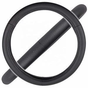 SYNTHETIC LEATHER CAR STEERING WHEEL COVER - STANDARD SIZE