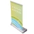 Import tabletop pop up  horizontal retractable roll up banner stand display with wide base from China