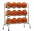 Import Taiwan Best Quality stainless steel basketball cart oldable school ball basket with wheels soocer storage soccer removable from China