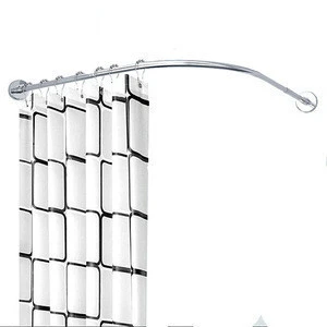 telescopic half circle stainless steel bendable corner curved oval shower curtain rod