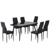 Tempered black Glass Dinning Table and Chair set