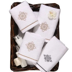 TengYu Luxury hotel embroidered bath towel 100% cotton,hotel collection hand towels 100% cotton white,hotel supplies