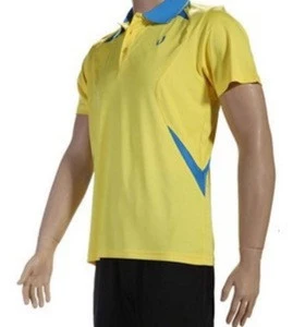 Tennis Polo hit color lapel shirt/Dir fit polyester custom mens tennis wear