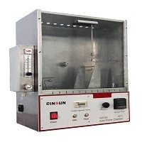 Textiles 45 degree flammability tester and 45 degrees textiles flame test chamber