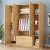 Import The Original Wood Color Double Cabinet Closet 2 Door Wooden Wardrobe from China