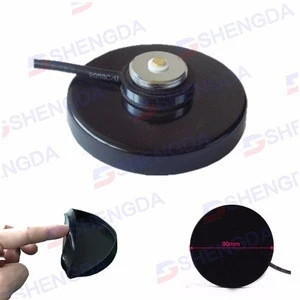 Three-point magnetic antenna for vehicle two-way radio communication with RG58U cable and PL259 connector