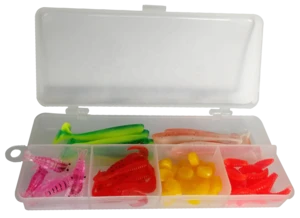 Tools Tackle-Box Storage-Case transparent Plastic Case Box with 5 Compartment Fishing Tackle Lure Box