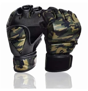 Top Pro MMA Grappling Fight Gloves Cowhide Leather Half Finger Mma Boxing Training Gloves Ufc Mma Gloves