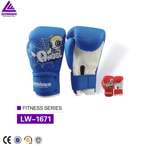 Top quality factory price Lenwave children&#x27;s colorful sporting gloves kids PU leather kids boxing gloves