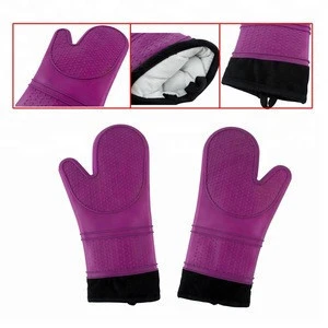 Toprank Wholesale Heat Resistant Kitchen Cooking Grilling BBQ Glove Long Silicone Oven Mitt