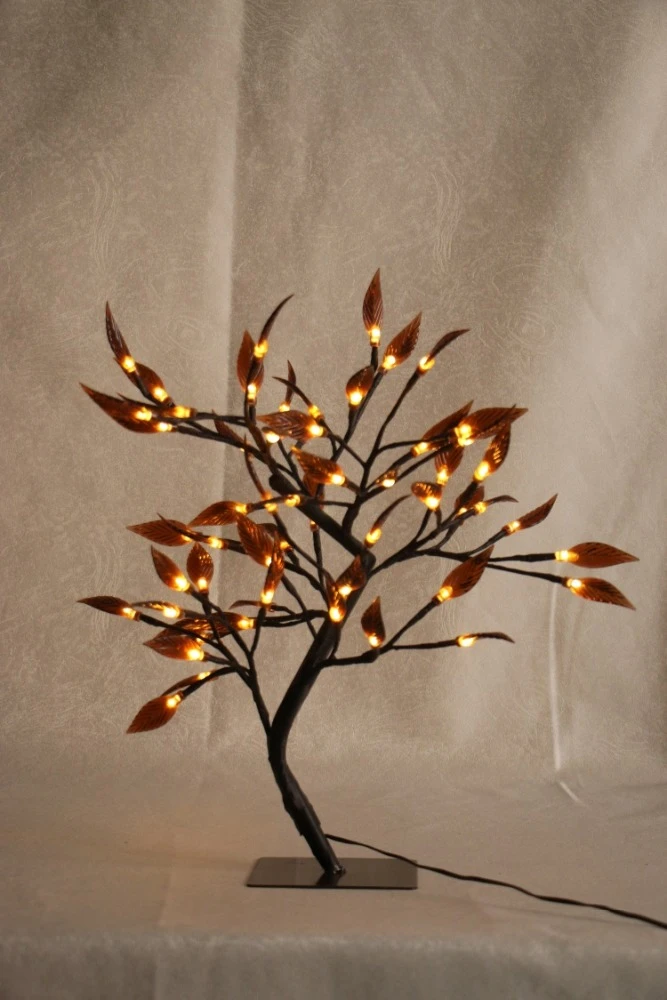 Topsale 64led amber leaf led bonsai tree lights