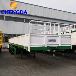 tri axle 1.2m height fence enclosed cargo box semi trailer
