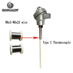 Type C Thermocouple Bare Wire WRe3 WRe25 High Temperature Excellent Accuracy 0.08mm