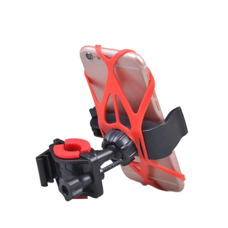 Universal Rotation Support Mobile Phone Stand Elastic Silicone Anti-Slip Motorcycle Bicycle Mobile Phone Holder Rack