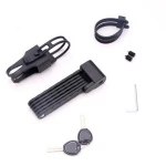 Universal Strong Alloy Steel 6 Joints Folding Bike Lock with 2 Keys Anti Theft